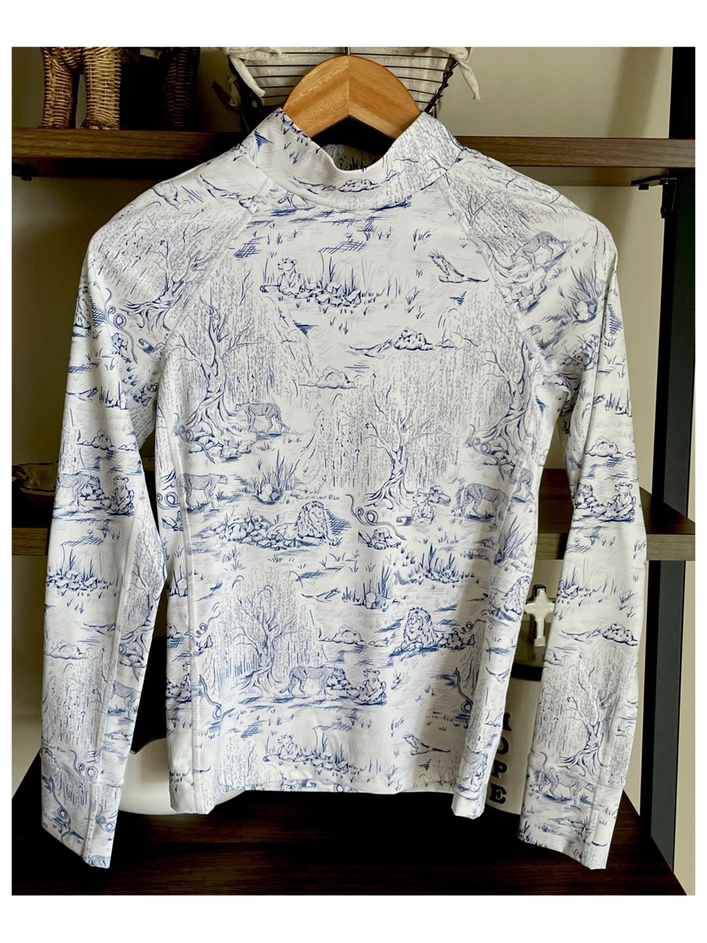 Greyson Women's Halley Quarter-zip Athletic Pullover in Willow Toile, Size Small